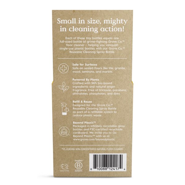 Grove Co. Floor Cleaning Concentrate Orange & Rosemary, 1 oz, 2 ct
