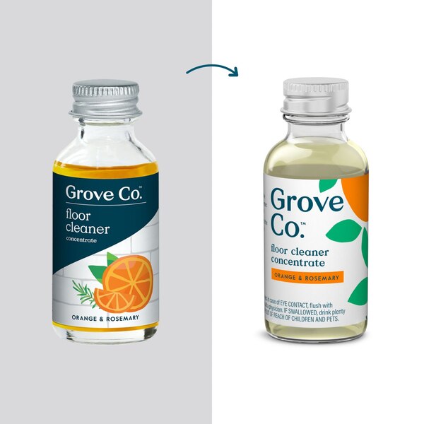 Grove Co. Floor Cleaning Concentrate Orange & Rosemary, 1 oz, 2 ct
