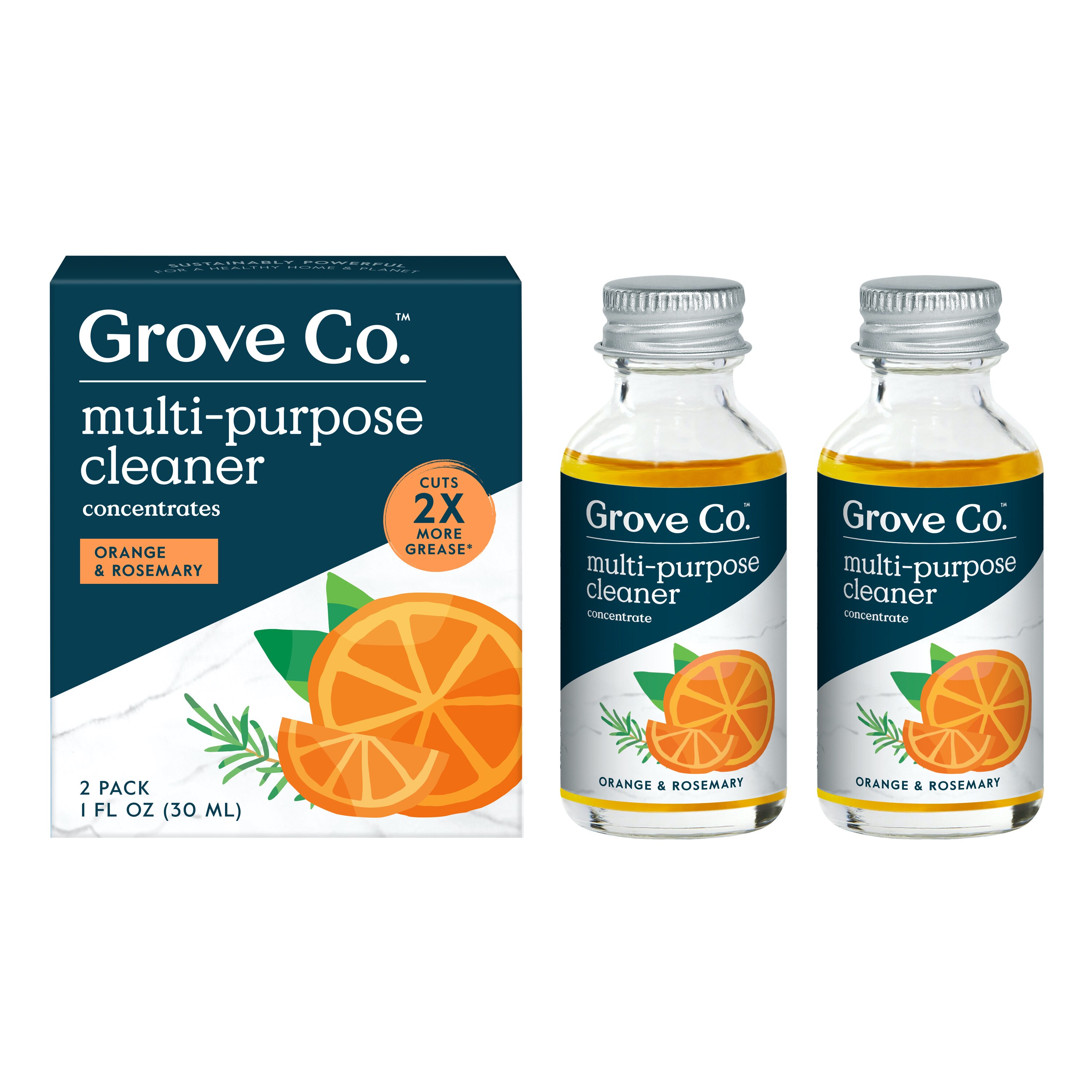Grove Co. Multi-Purpose Cleaning Concentrate, 1 oz, twin pack