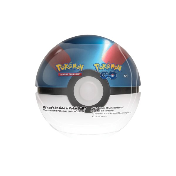 Pokémon Poke Ball Tin with 3 Trading Card Packs & Coin, Blind Capsule