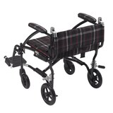 Drive Medical Fly Lite Ultra Lightweight Transport Wheelchair, Blue, thumbnail image 2 of 5