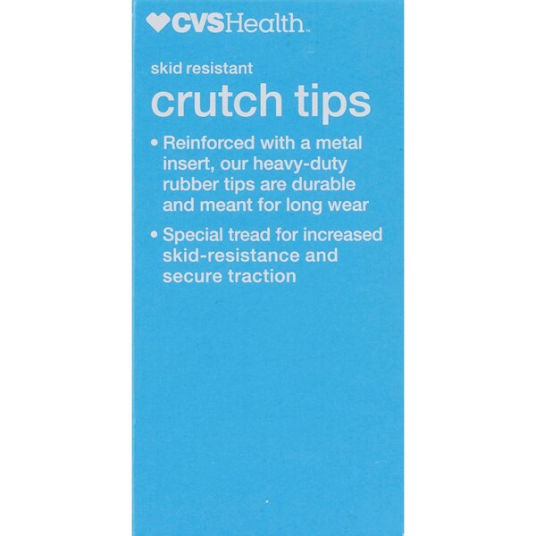 CVS Health Crutch Tips, Gray, 7/8", 2 CT