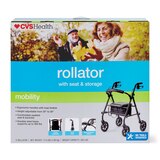 CVS Health Rollator, Black, 7.5” wheels, thumbnail image