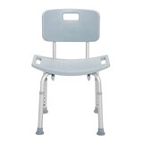Drive Medical Bathroom Safety Shower Tub Bench Chair with Back, Gray, thumbnail image 2 of 7