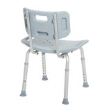 Drive Medical Bathroom Safety Shower Tub Bench Chair with Back, Gray, thumbnail image 3 of 7