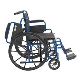 Drive Medical Blue Streak Wheelchair with Flip Back Desk Arms, Swing Away Footrests, thumbnail image