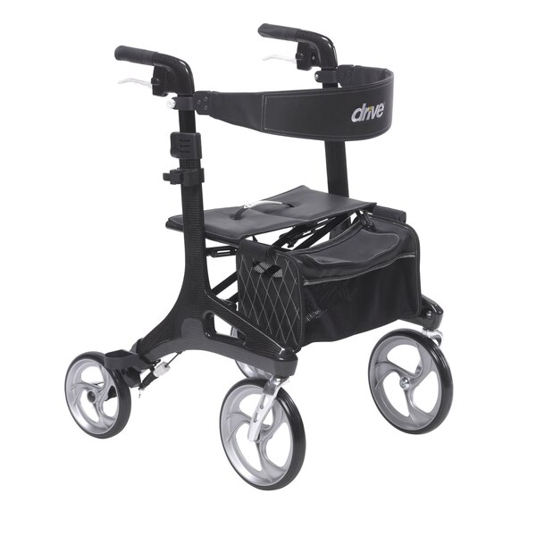 Drive Medical Nitro Elite CF Rollator Rolling Walker, Black