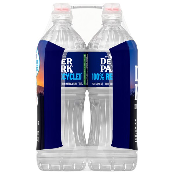 Deer Park 100% Natural Spring Water, Sport Cap Bottles, 6 ct, 23.7 oz