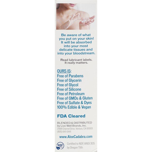 Aloe Cadabra Natural Aloe Lubricant, 2.5 OZ