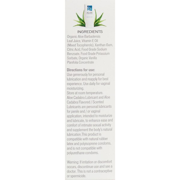 Aloe Cadabra Natural Aloe Lubricant, 2.5 OZ