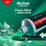 Colgate Max Fresh Whitening Anticavity Fluoride Toothpaste with Breath Strips, Clean Mint, thumbnail image