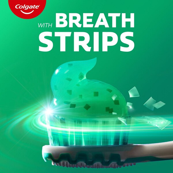 Colgate Max Fresh Whitening Anticavity Fluoride Toothpaste with Breath Strips, Clean Mint