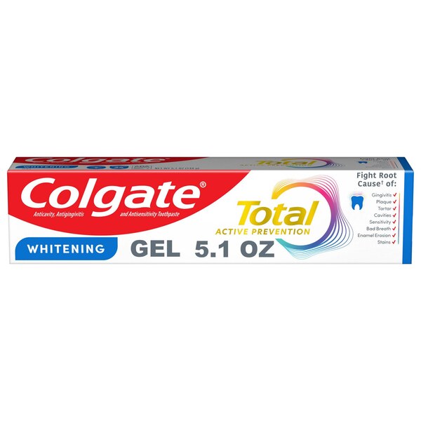 Colgate Total Active Prevention Toothpaste, Whitening Gel