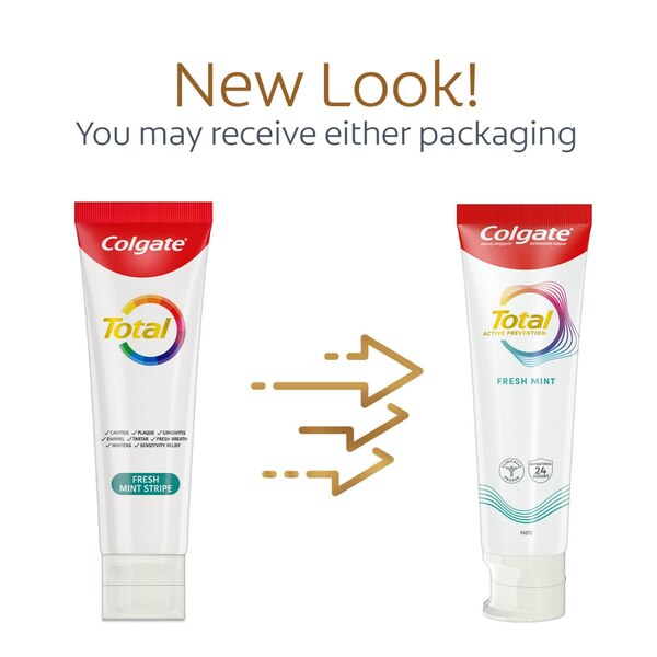 Colgate Total Active Prevention Toothpaste, Fresh Mint, 5.1 OZ
