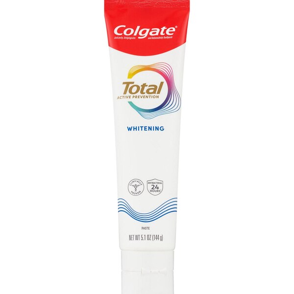 Colgate Total Active Prevention Toothpaste, Whitening Paste, 5.1 OZ