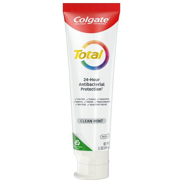 Colgate Total Active Prevention Toothpaste, Clean Mint, 5.1 OZ