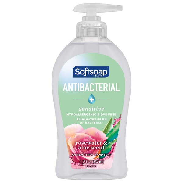 Softsoap - Jabón antibacteriano líquido para manos con dispensador, 11.25 oz