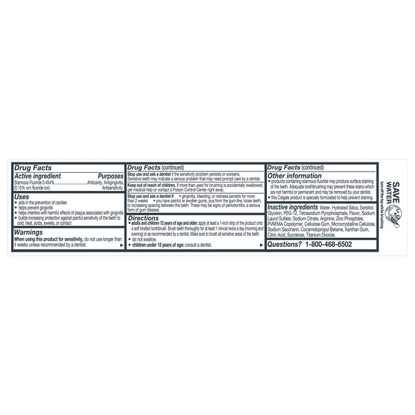 Colgate Total Plaque Pro Release Anticavity, Antigingivitis, and Antisensitivity Whitening Toothpaste, 3.0 OZ