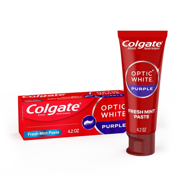 Colgate Optic White Purple Fresh Mint Toothpaste, 4.2 OZ