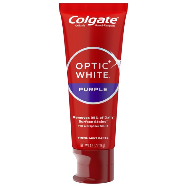 Colgate Optic White Purple Fresh Mint Toothpaste, 4.2 OZ