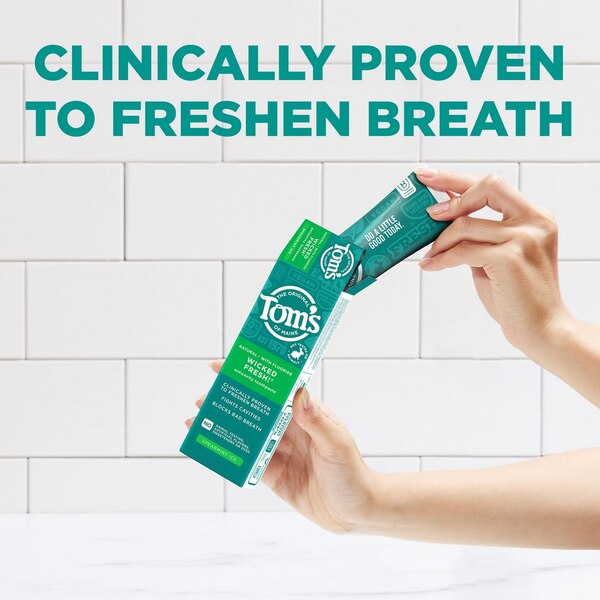 Tom's of Maine Wicked Fresh Fluoride Anticavity Toothpaste, Spearmint Ice, 4 OZ