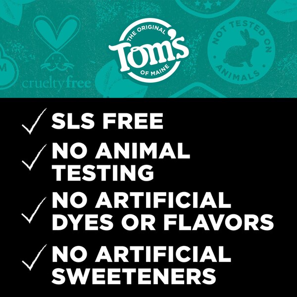 Tom's of Maine Activated Charcoal Anticavity Toothpaste, Peppermint, 4 OZ