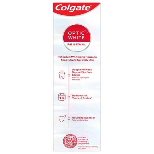 Colgate Optic White Renewal Brilliant Shine Toothpaste, 3 OZ