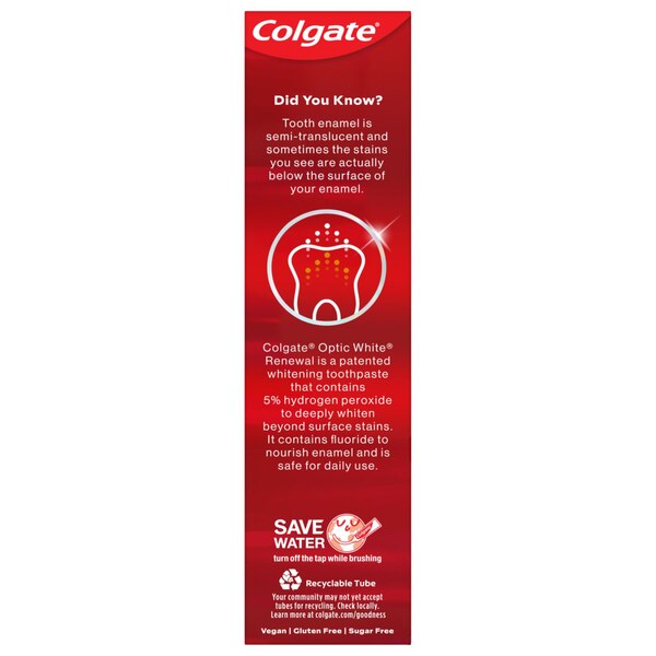Colgate Optic White Renewal High Impact White Toothpaste, 3 OZ