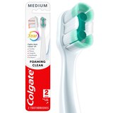 Colgate Foaming Clean Toothbrush, Medium Bristle, 2 CT, thumbnail image