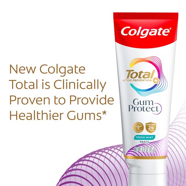 Colgate Total Active Prevention + Gum Protect Whitening Toothpaste, Fresh Mint, 3 OZ