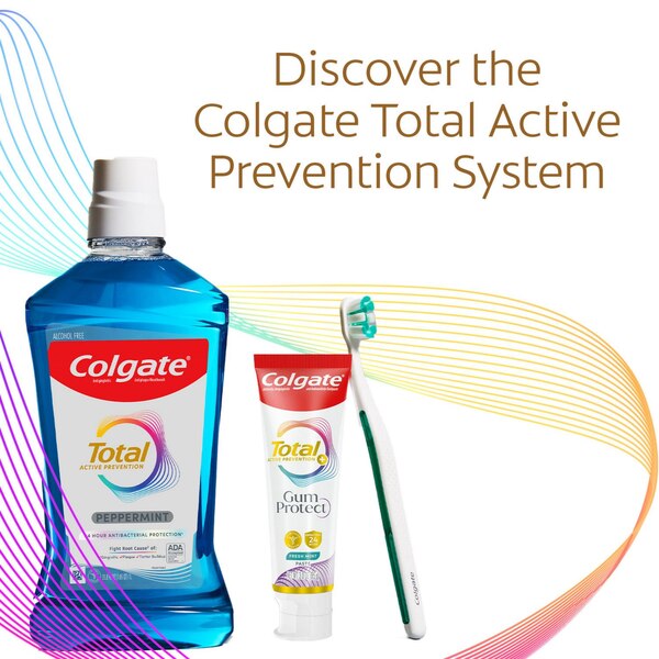 Colgate Total Active Prevention + Gum Protect Whitening Toothpaste, Fresh Mint, 3 OZ