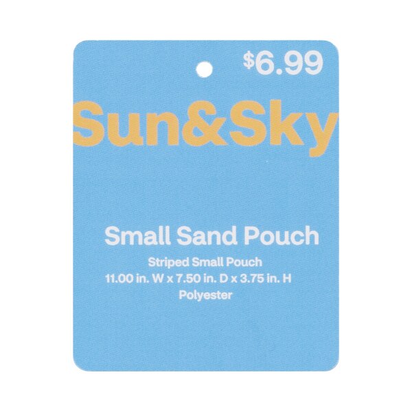 Sun & Sky Small Striped Pouch, 11 x 7.5 in