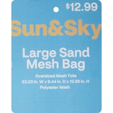 Sun & Sky Oversized Mesh Tote, Navy, thumbnail image