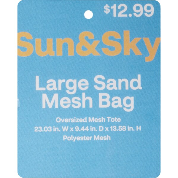 Sun & Sky Oversized Mesh Tote, Light Blue