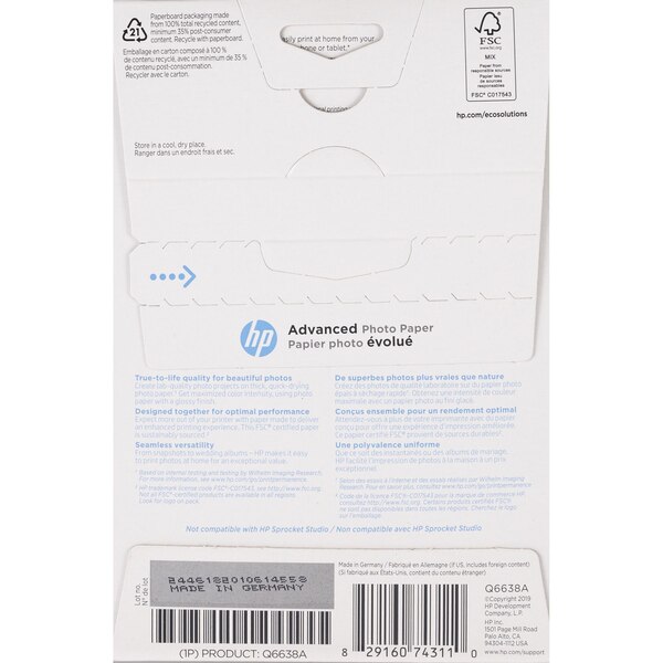 Hp Advanced Glossy Photo Paper