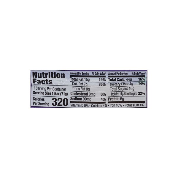 Bobo's Stuffed Chocolate Almond Butter Oat Bar, 2.5 oz