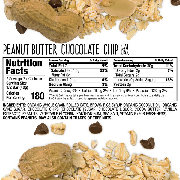Bobo's Peanut Butter Chocolate Chip Oat Bar, 3 oz