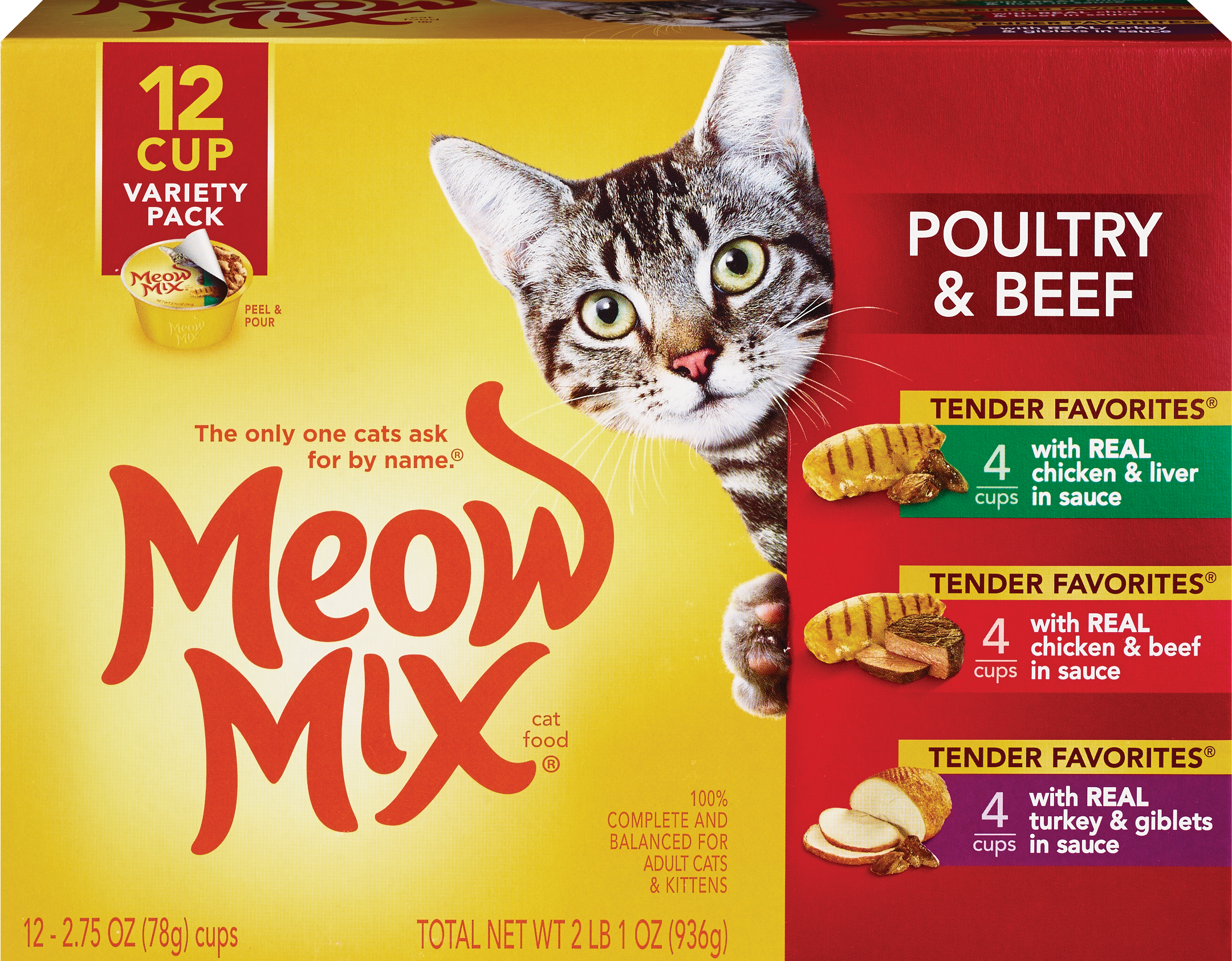 Meow Mix Tender Favorites Poultry, 12 Cups