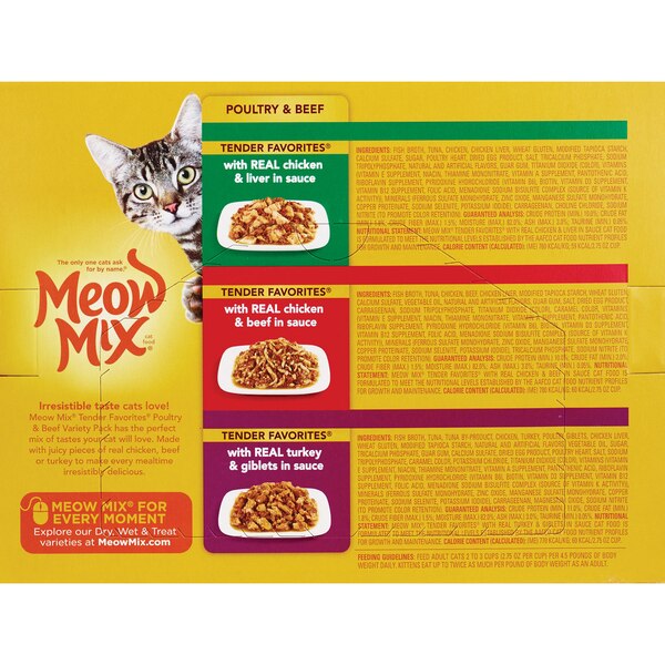Meow Mix Tender Favorites Poultry, 12 Cups