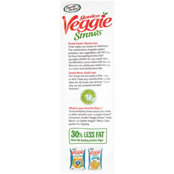 Sensible Portions Sea Salt Garden Veggie Straws, 5 oz