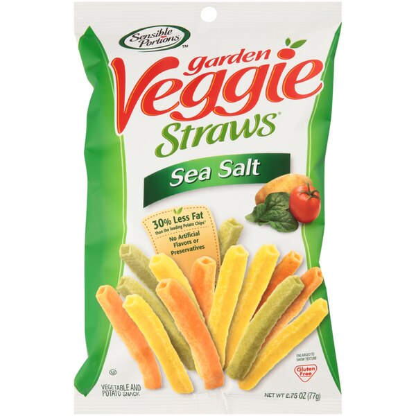 Sensible Portions Garden Veggie Straws, Sea Salt, 2.75 oz
