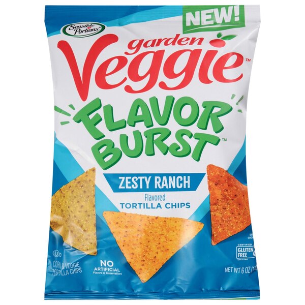 Garden Veggie, Flavor Burst Tortilla Chips, 6 oz