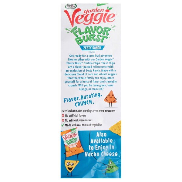 Garden Veggie, Flavor Burst Tortilla Chips, 6 oz