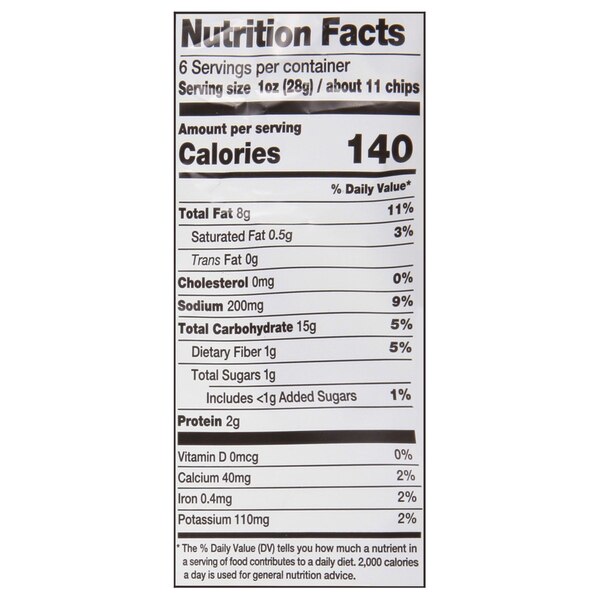 Garden Veggie Flavor Burst Nacho Cheese Tortilla Chips, 6 oz