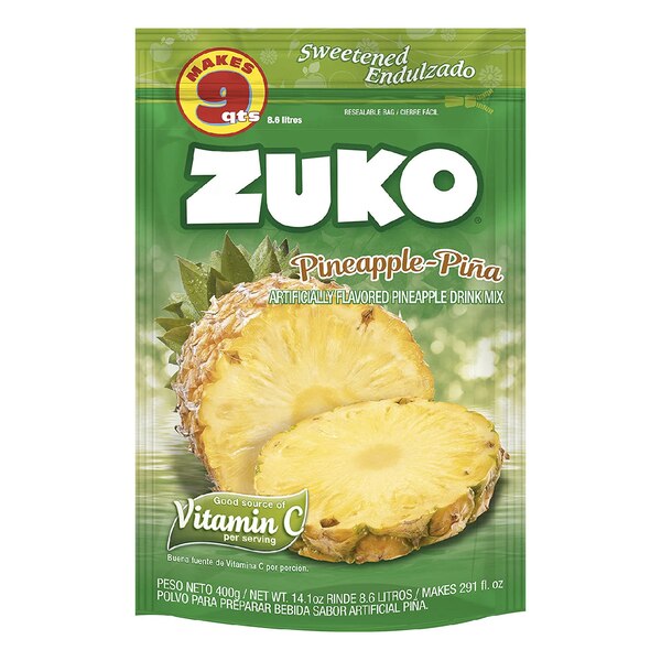 Zuko Powder Drink Mix, Pineapple, 14.1 OZ