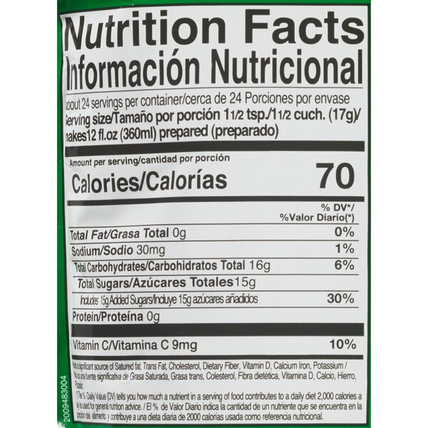 Zuko Powder Drink Mix, Lime, 14.1 OZ