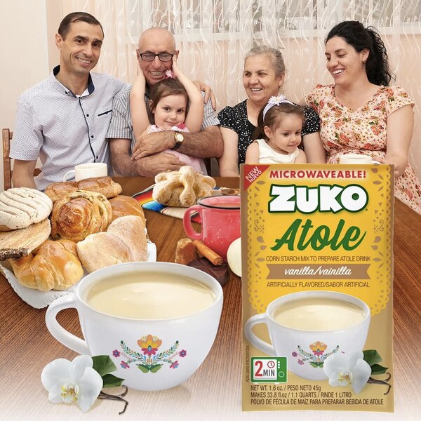 Zuko Atole Corn Starch Mix, Vanilla, 1.6 OZ