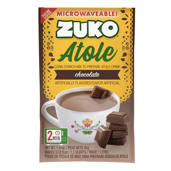 Zuko Atole Corn Starch Mix, Chocolate, 1.6 OZ