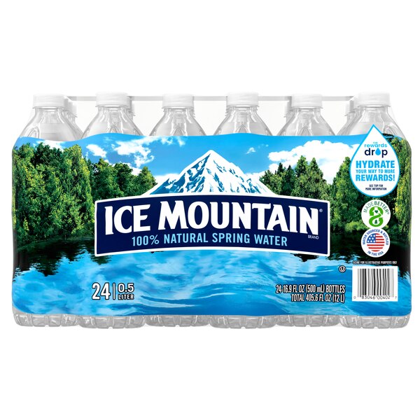 Ice Mountain 100% Natural Spring Water Plastic Bottle