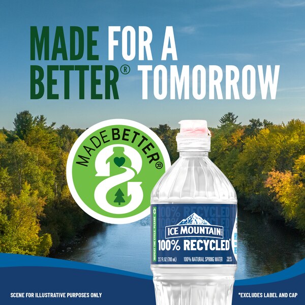 Ice Mountain 100% Natural Spring Water Plastic Bottle, 23.7 oz